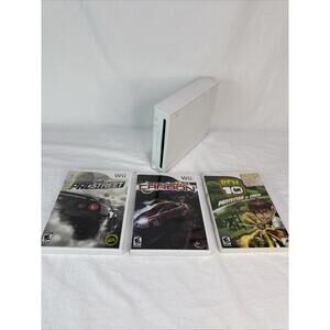 nintendo wii rvl-001 Console Need For Speed Carbon Pro Street Ben 10 Used